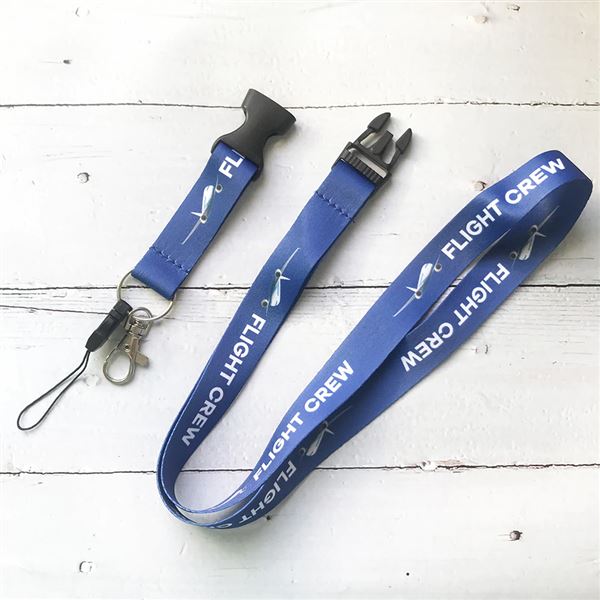 Lanyard "FLIGHT CREW" blue