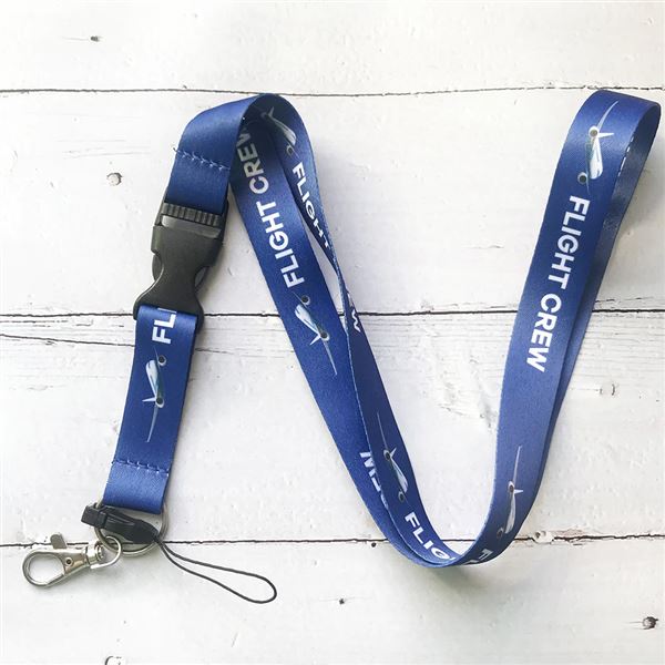 Lanyard "FLIGHT CREW" blue