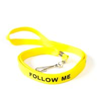 Lanyard “FOLLOW ME” yellow Lanyard “FOLLOW ME” yellow