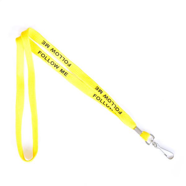 Lanyard “FOLLOW ME” yellow