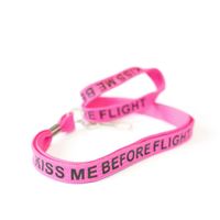 Lanyard “KISS ME BEFORE FLIGHT” pink Lanyard “KISS ME BEFORE FLIGHT” pink