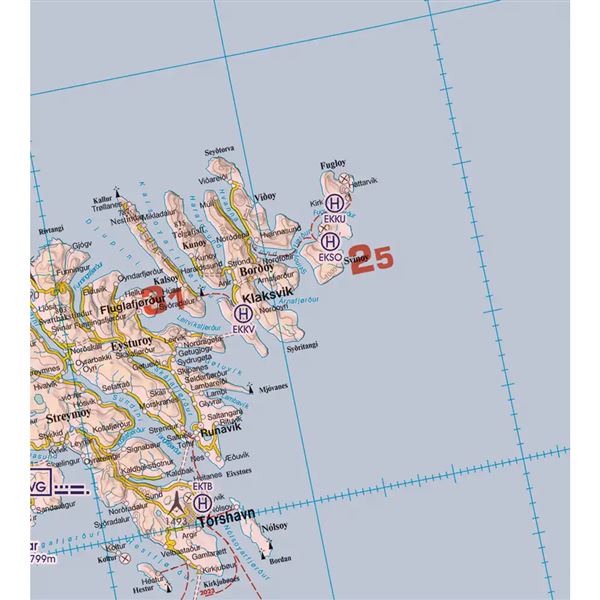 Island VFR ICAO mapa 2023