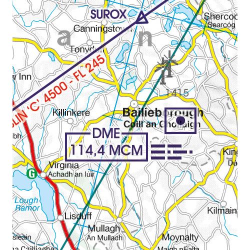 Irsko VFR ICAO mapa 2024