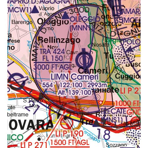 Itálie Střed VFR mapa 2023