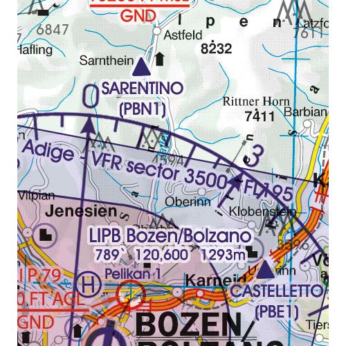 Itálie Střed VFR mapa 2024