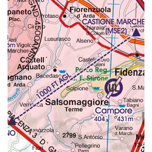 Itálie - sever VFR mapa 2022 1:500 000