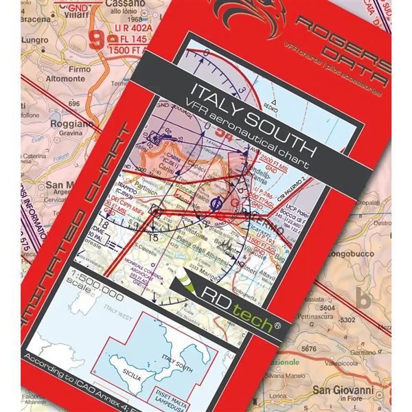 Itálie Jih VFR ICAO mapa 2025