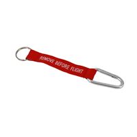 Keychain with carbine REMOVE BEFORE FLIGHT red Keychain with carbine REMOVE BEFORE FLIGHT red