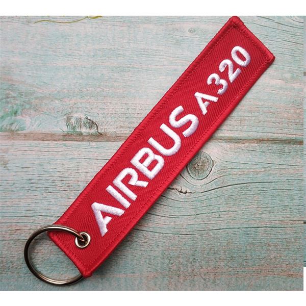 Key Ring AIRBUS A320 red