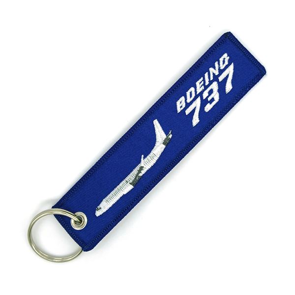 Keyring BOEING 737 plane blue