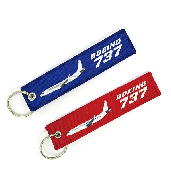 Keyring BOEING 737 plane blue