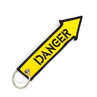 Keyring DANGER yellow Keyring DANGER yellow