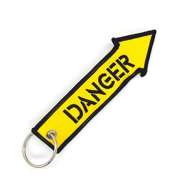 Keyring DANGER yellow