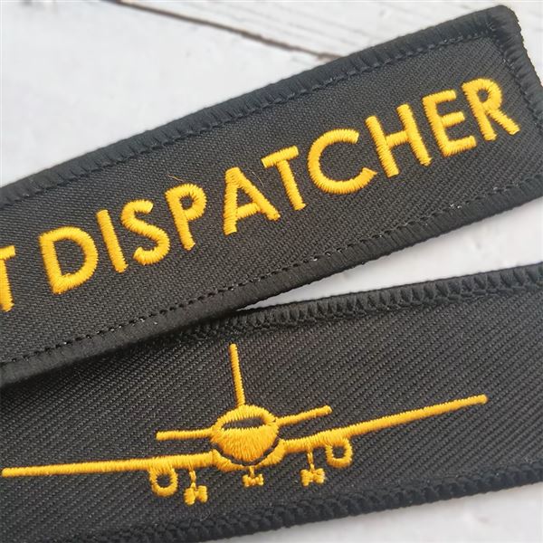 Klíčenka FLIGHT DISPATCHER s letadlem černá