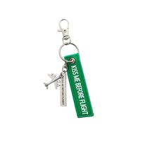 Keyring KISS ME BEFORE FLIGHT small green Keyring KISS ME BEFORE FLIGHT small green