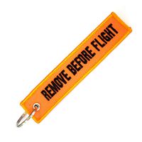 Key Ring “REMOVE BEFORE FLIGHT” orange