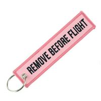 Keyring REMOVE BEFORE FLIGHT light pink Keyring REMOVE BEFORE FLIGHT light pink