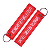 Key Ring “REMOVE BEFORE FLIGHT” red