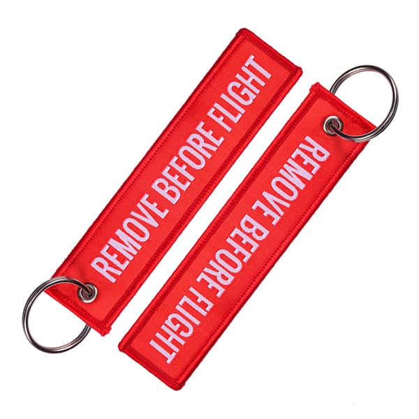 Keyring REMOVE BEFORE FLIGHT red