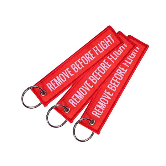 Keyring REMOVE BEFORE FLIGHT red