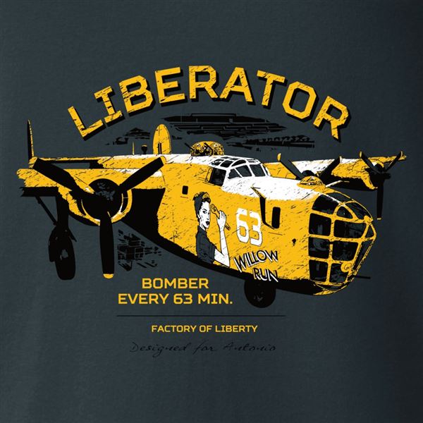 ANTONIO Tričko bombardér LIBERATOR z Willow Run, M