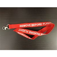 Šnůrka na krk Remove Before Flight červená