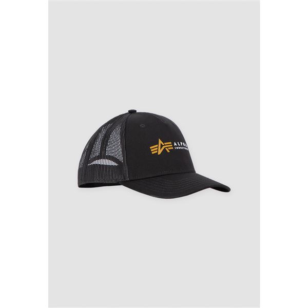 Alpha Industries Label Trucker Cap black