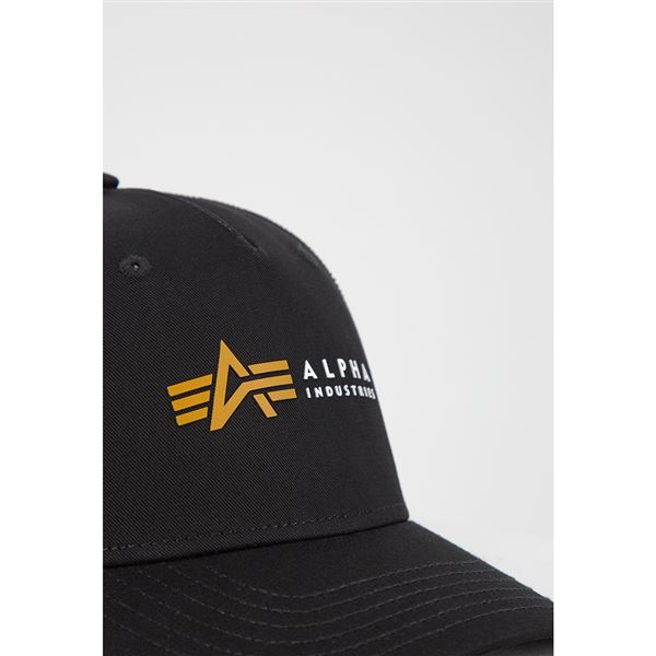 Alpha Industries Label Trucker Cap black