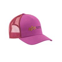 Alpha Industries Label Trucker Cap dark magenta