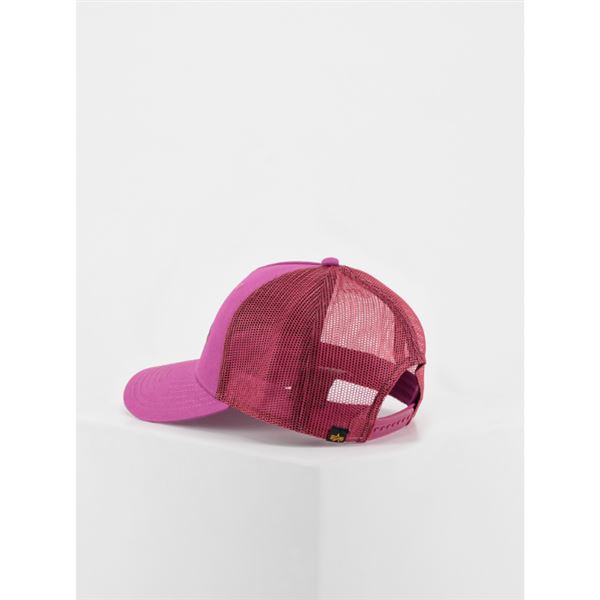 Alpha Industries Label Trucker Cap dark magenta