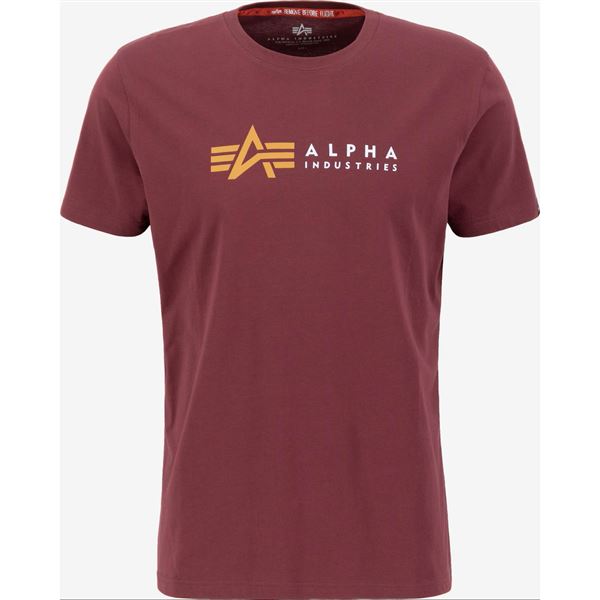 Alpha Industries Tričko Label vínové, M