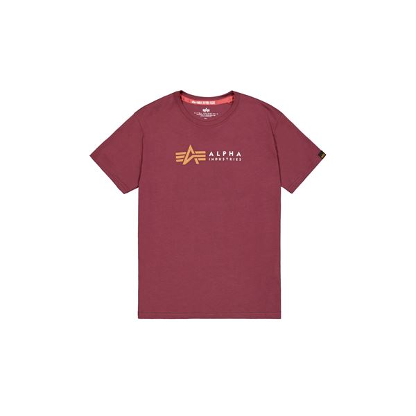 Alpha Industries Tričko Label vínové, M
