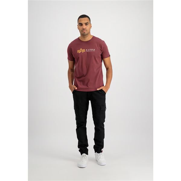 Alpha Industries Tričko Label vínové, M