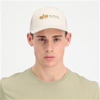 Alpha Industries Label Trucker Cap jet stream white