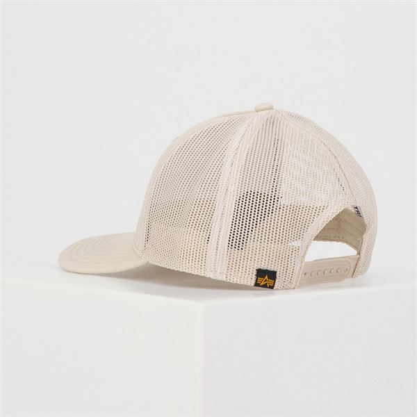 Alpha Industries Label Trucker Cap jet stream white