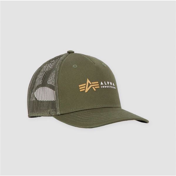 Alpha Industries Label Trucker Cap dark olive