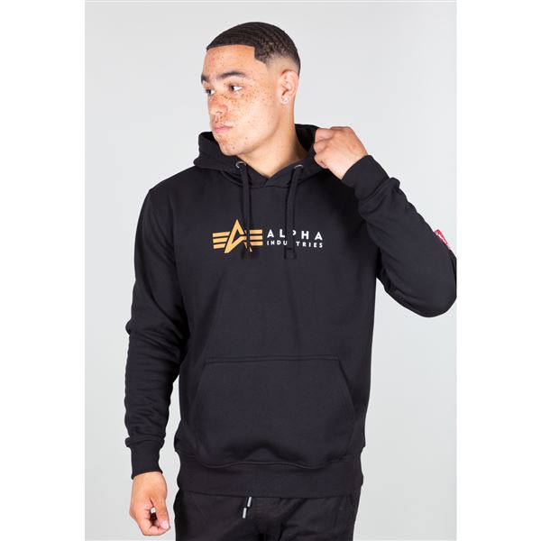 Alpha Industries Alpha Label Hoody black, M
