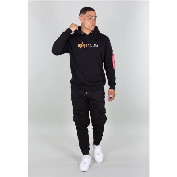 Alpha Industries Alpha Label Hoody black, M