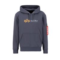 Alpha Industries Alpha Label Hoody greyblack, XXL