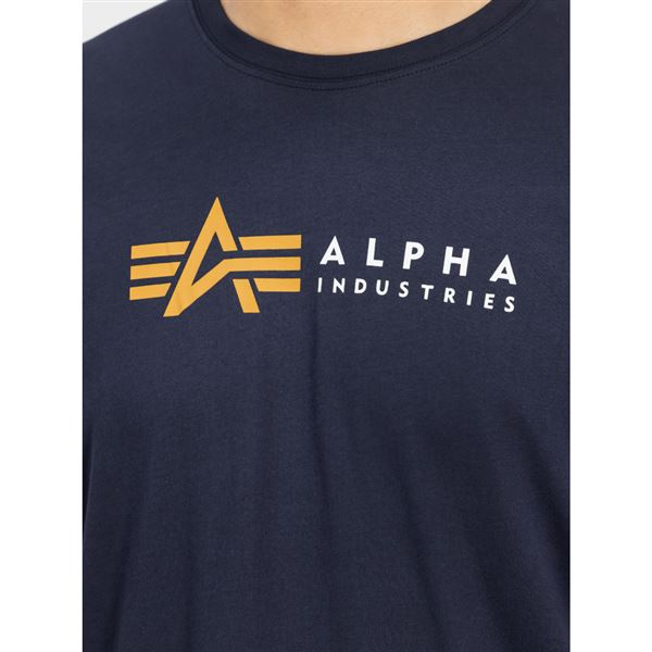 Alpha Industries Tričko Label modré, XXL