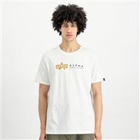 Alpha Industries Tričko Label bílé, M