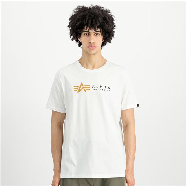 Alpha Industries Tričko Label bílé, M