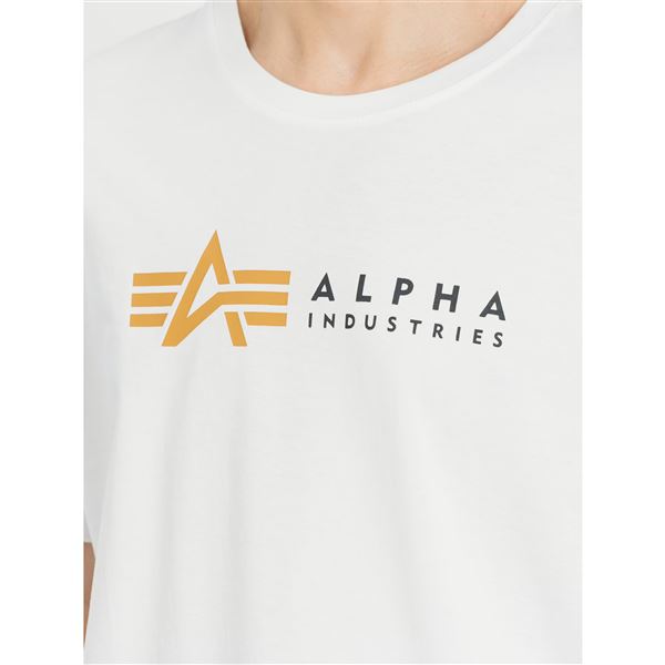 Alpha Industries Tričko Label bílé, M