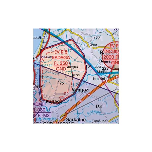 Latvia VFR ICAO Chart 2025