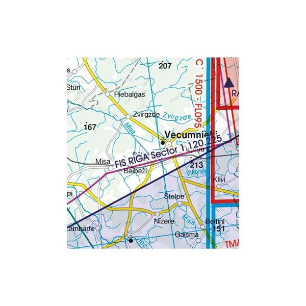 Latvia VFR ICAO Chart 2025