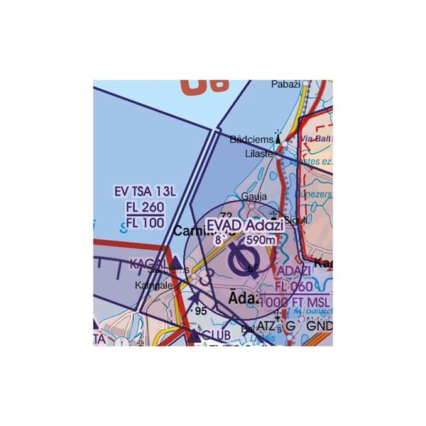 Latvia VFR ICAO Chart 2025