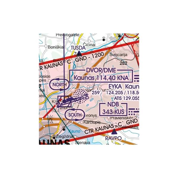 Litva VFR ICAO mapa 2024