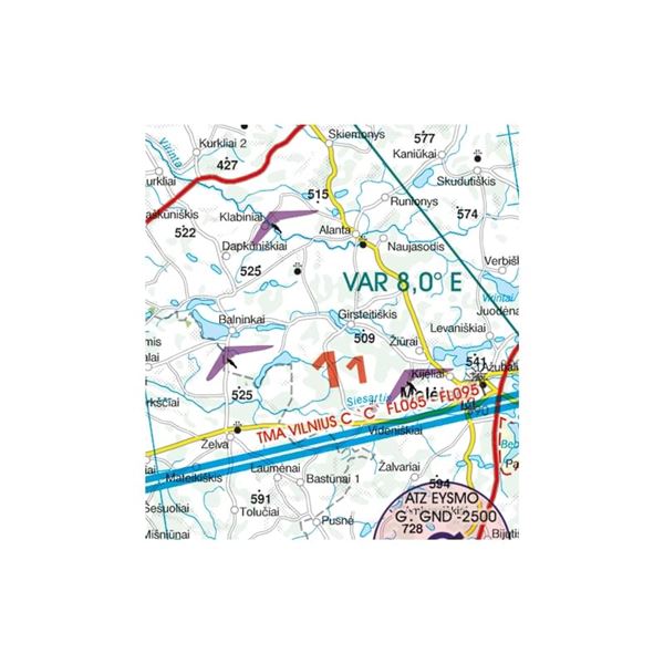 Litva VFR ICAO mapa 2024