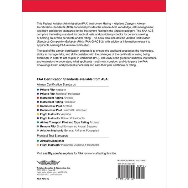 ASA Instrument Rating Airman Certification Standards (ACS)