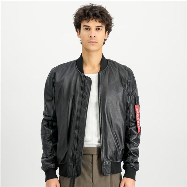 Alpha Industries Kožená bunda MA-1 černá, XXL